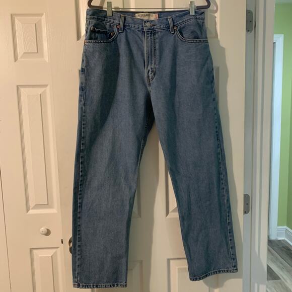 Levi’s 505 Straight Leg Regular Fit Mens Jeans 36 30 - Picture 2 of 13